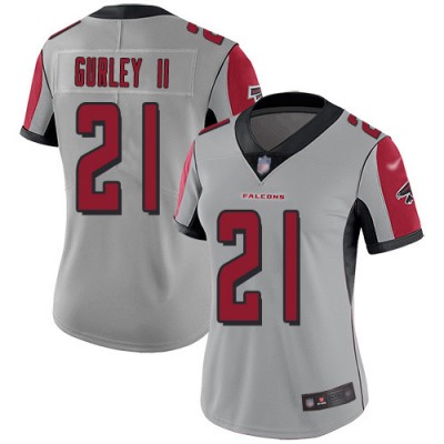 Nike Atlanta Falcons #21 Todd Gurley II Silver Women's Stitched NFL Limited Inverted Legend Jersey
